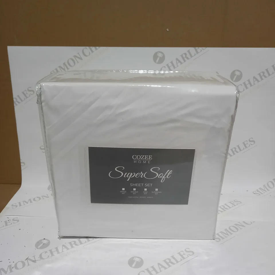 COZEE HOME SUPERSOFT SHEET SET - SUPERKING