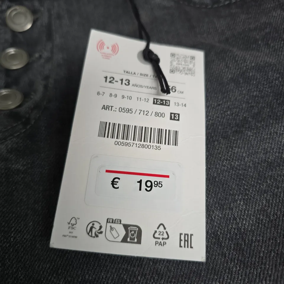ZARA KIDS DENIM JEANS, DARK WASH, SIZE 12-13 YEARS