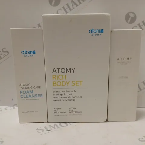 BOXED ATOMY SET OF RICH BODY SET, FOAM CLEANSER, LOTION