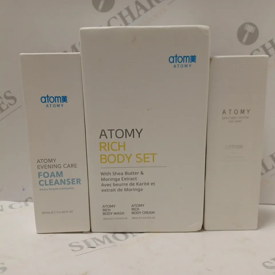 BOXED ATOMY SET OF RICH BODY SET, FOAM CLEANSER, LOTION