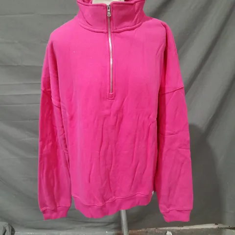 TOG24 CALDENE WOMENS ZIP JUMPER PINK SIZE 14