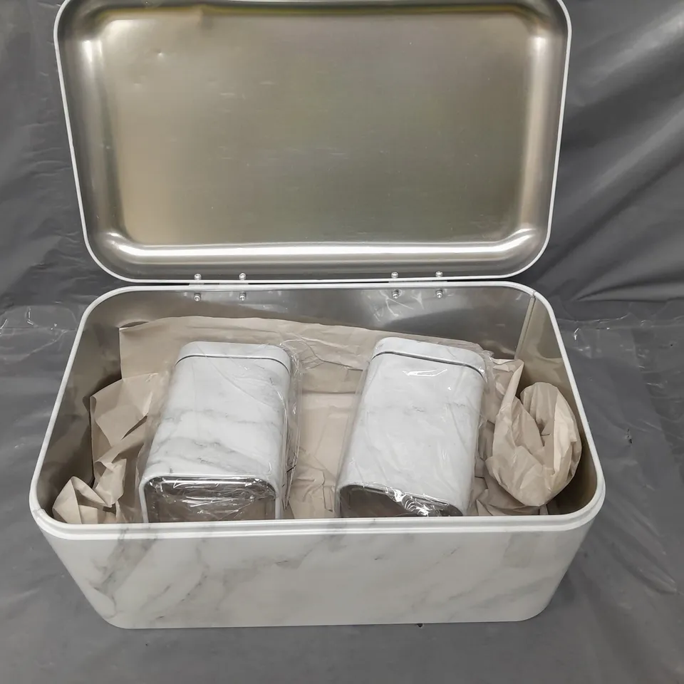 PREMIER HOUSEWARES MARBLE EFFECT KITCHEN STORAGE SET