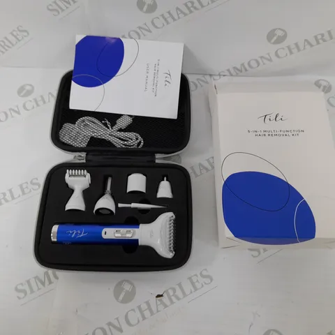 BOXED TILI 5-IN-1 MULTI-FUNCTION HAIR REMOVAL KIT - NAVY