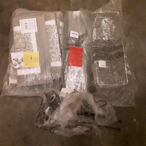 PALLET OF ASSORTED PRODUCTS INCLUDING TOILET ROLL HOLDER, MESH BASKET, BED BOOT STORAGE BOX, TUFFTED BATH MATS, TESLA MODEL 3 TRUNK MAT