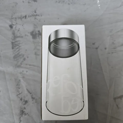 REFORMED GLASS WATER BOTTLE WITH STAINLESS STEEL LID – BOXED