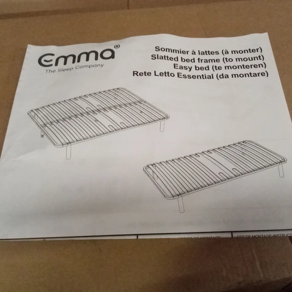 BRAND NEW BOXED EMMA SLATTED BED FRAME - 135 X 190 DOUBLE (1 BOX)