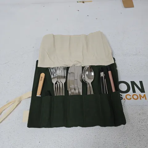 FIELDTRIP MESS KIT - WAXED COTTON CUTLERY & UTENSIL TOOL ROLL