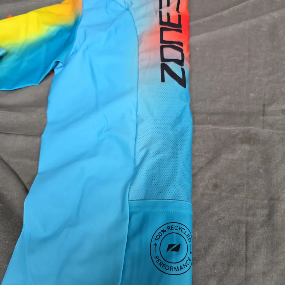 ZONE3 MEN'S ACTIVATE+ SHORT SLEEVE TRISUIT – SIZE S, RAINBOW GRADIENT