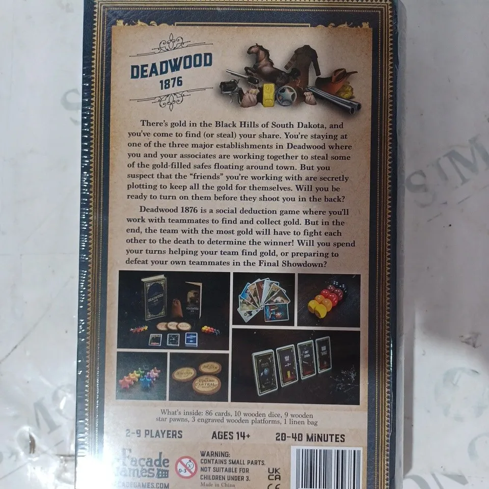 FACADE GAMES DEADWOOD 1876 BOARD GAME