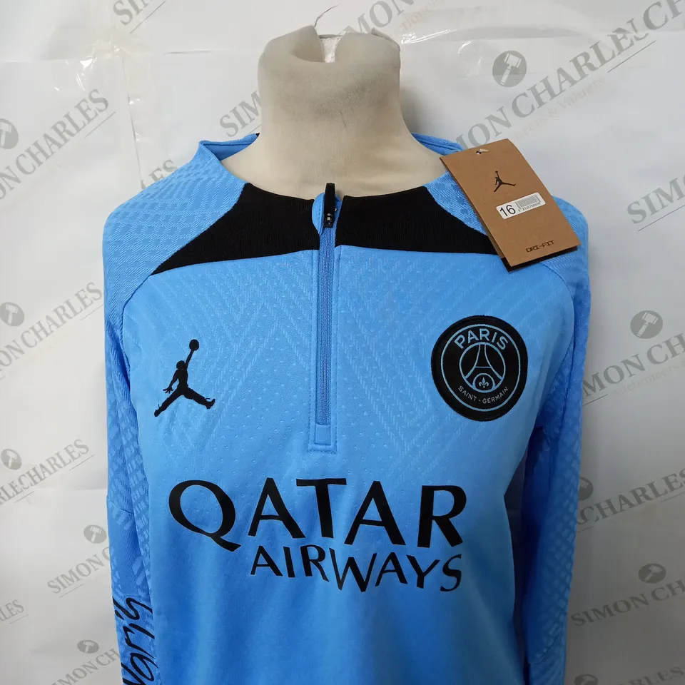 AIR JORDAN PSG FC 1/4 ZIP TRAINING TOP SIZE 16