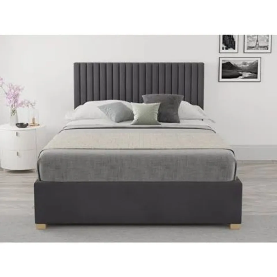 BOXED SAMAIRA UPHOLSTERED OTTOMAN BED - SUPERKING (3 BOXES)