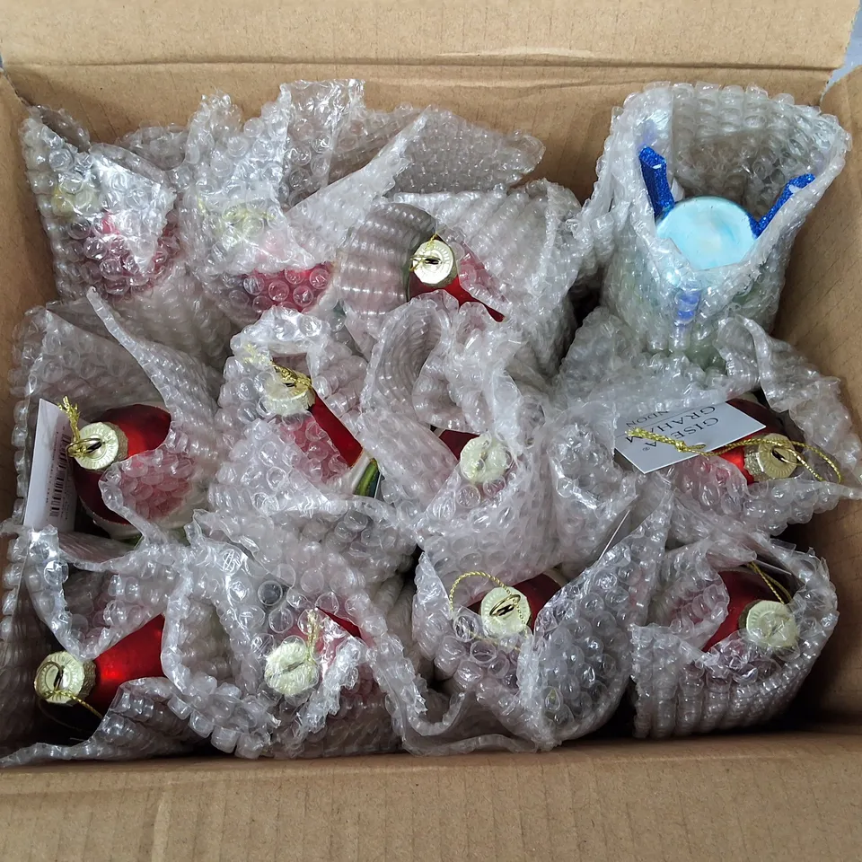 SET OF 12 GISELA GRAHAM SPACE ROCKET THEMED HANGING TREE BAUBLES