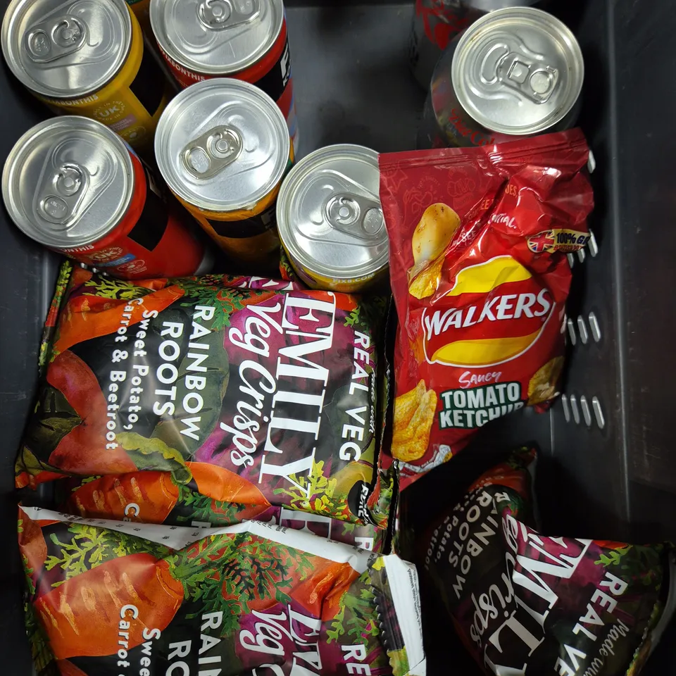 APPROXIMATELY 15 ASSORTED FOOD/DRINK PRODUCTS TO INCLUDE SPLIT PEAS, DRINKING CHOCOLATE, HUEL DRINK ETC 