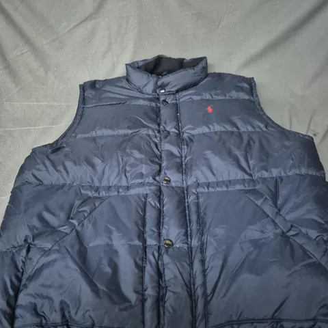 POLO BY RALPH LAUREN NAVY QUILTED PADDED GILET – XXL