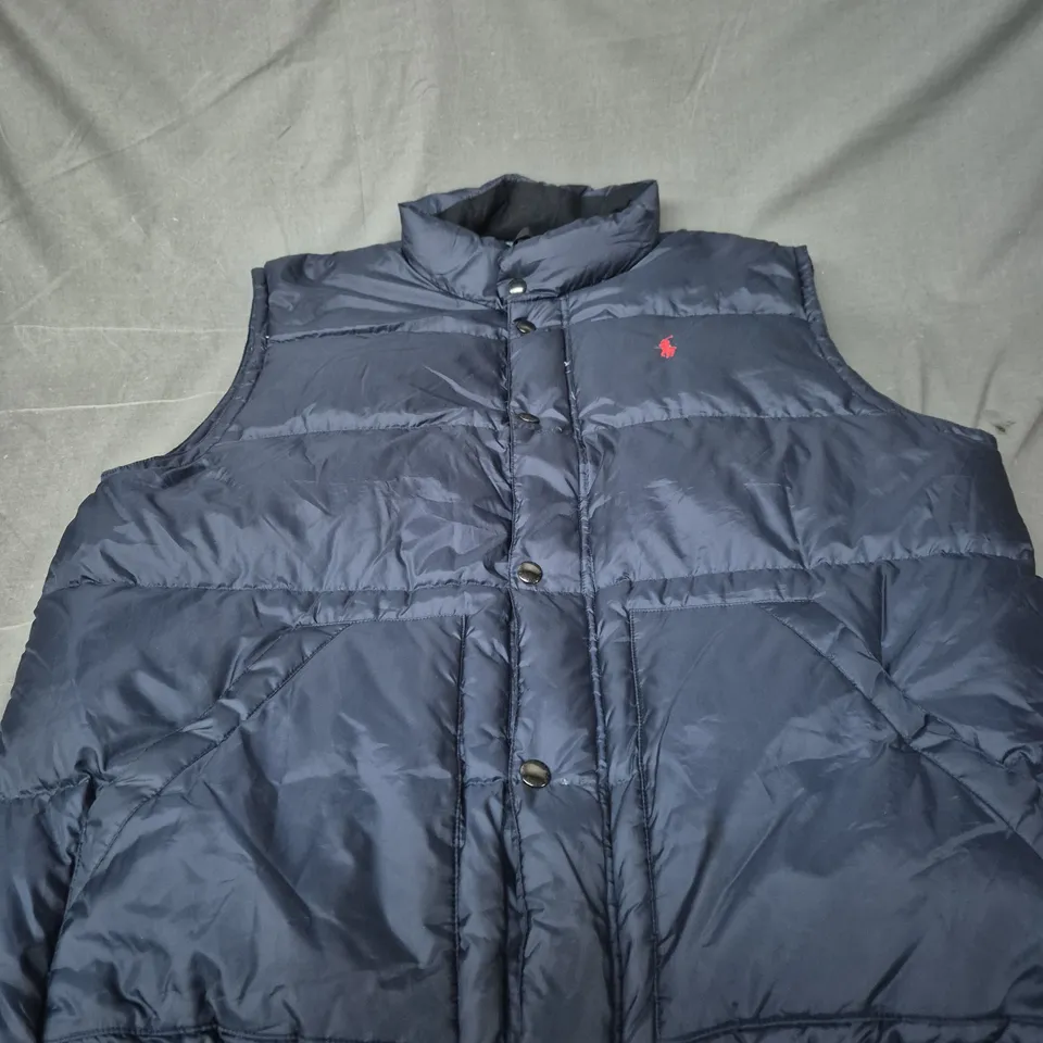 POLO BY RALPH LAUREN NAVY QUILTED PADDED GILET – XXL