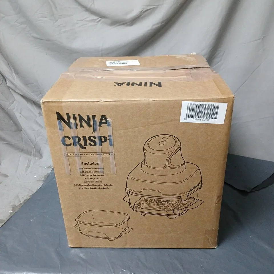 NINJA CRISPI PORTABLE GLASS AIR FRYER BLUE BOXED