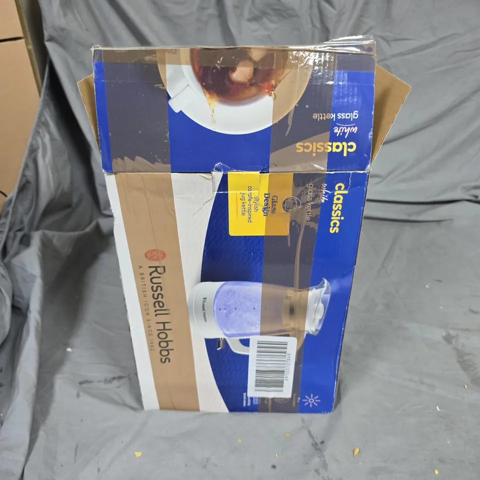 RUSSELL HOBBS GLASS KETTLE – MODEL 26081 – BOXED