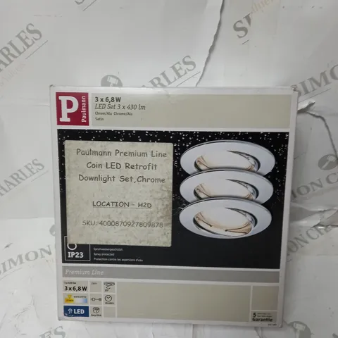 PAULMANN PREMIUM LINE COIN LED RETROFIT DOWNLIGHT SET