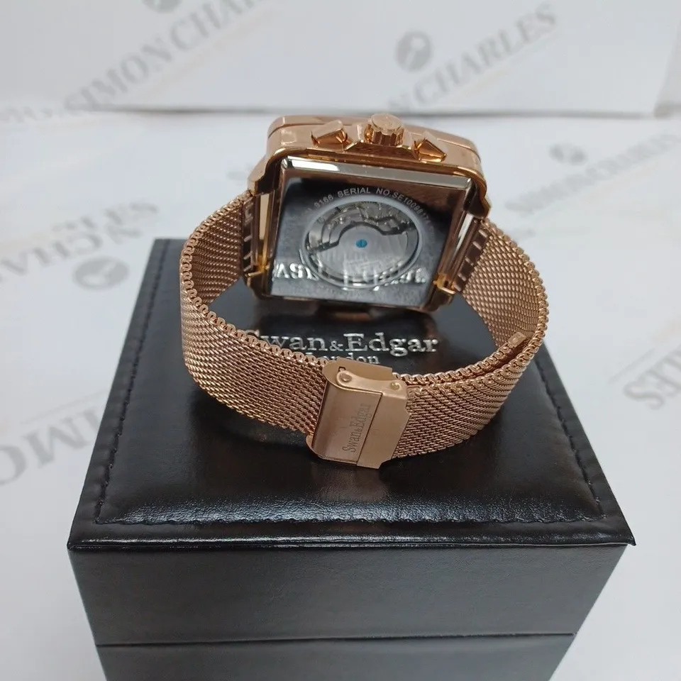 SWAN & EDGAR GENTILITY ROSE AUTOMATIC WATER RESISTANT 3ATM ROSE GOLD