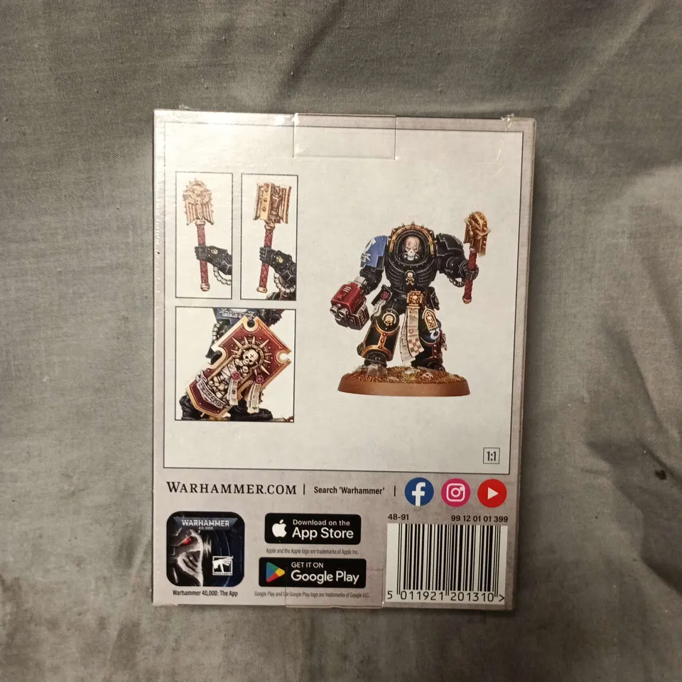SEALED WARHAMMER 40,000 SPACE MARINES CHAPLAIN IN TERMINATOR ARMOUR – CITADEL MINIATURE