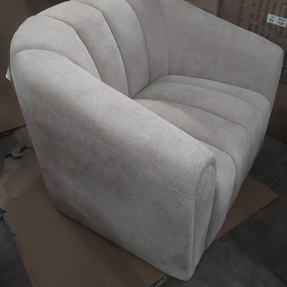 BOXED DANETTI KENDRA BLACK METAL ARMCHAIR NATURAL MINI CHUNKY WEAVE