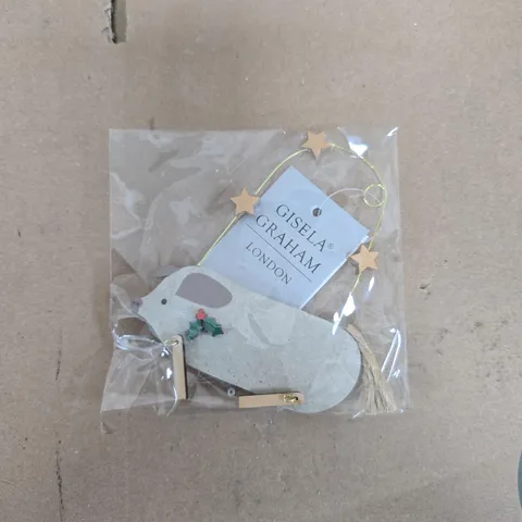 BOX OF APPROXIMATELY 24 GISELA GRAHAM PIG HANGING TREE DECORATIONS