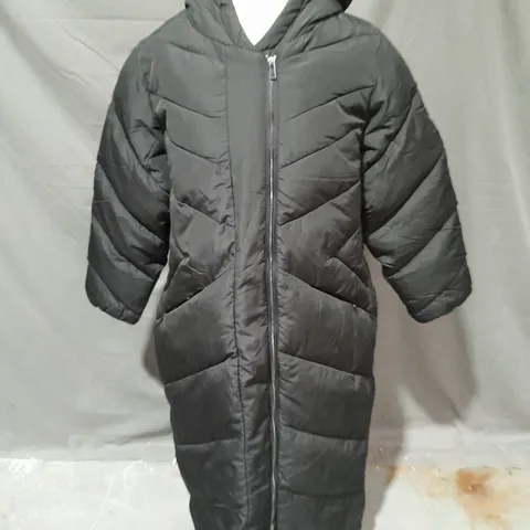 PIXIE GIRL LONG PADDED COAT IN BLACK SIZE 12