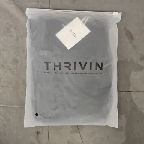 BAGGED THRIVIN LONG FLARED LEGGINGS IN BLACK SIZE MEDIUM