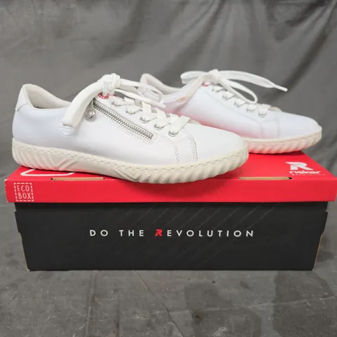 RIEKER TRAINERS WHITE/GOLD SIZE 6