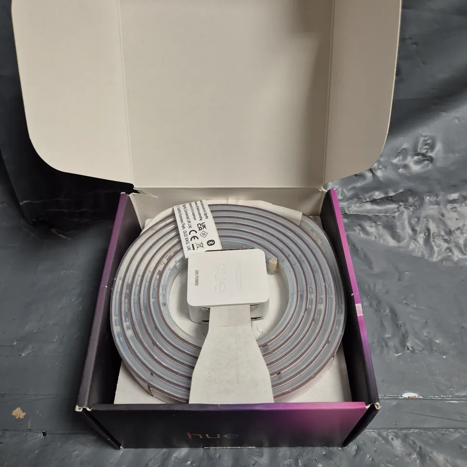BOXED PHILIPS HUE WHITE & COLOUR LED LIGHT STRIP - 2M