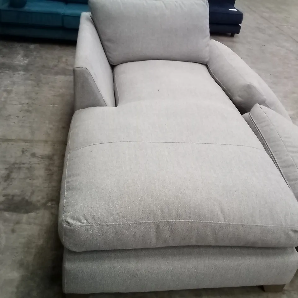 QUALITY THE LOUNGE CO DESIGNER LHF CHAISE UNIT WITH CUSHIONS - GREY FABRIC 