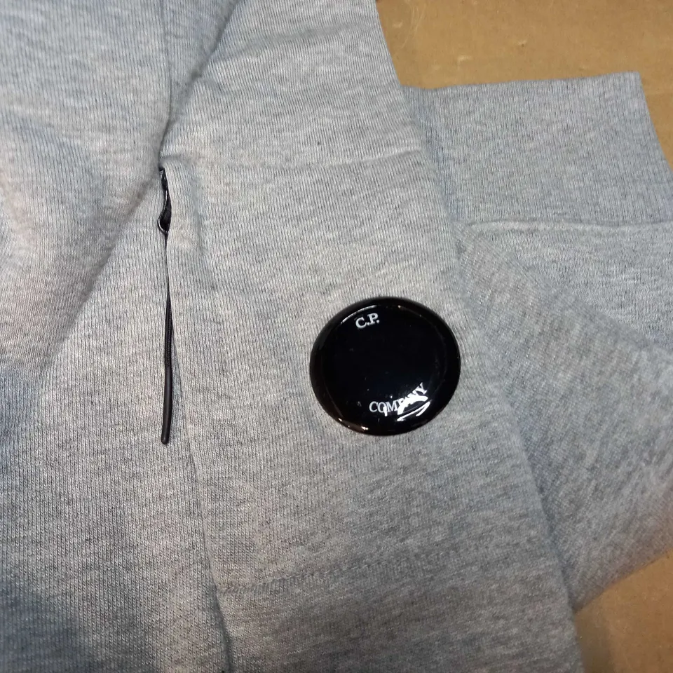 CP COMPANY GREY FLEECE SWEATSHIRT - SIZE XXL