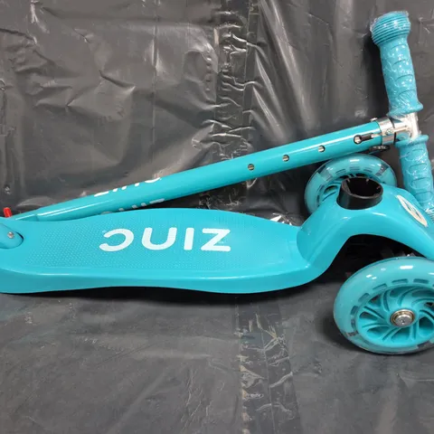 BOXED ZINC 3 WHEELED LIGHT UP STAR SCOOTER - BLUE