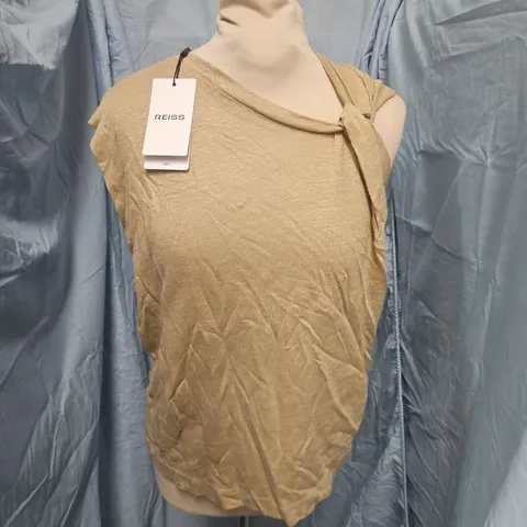 REISS TAYLOR-LINEN TWIST DETAIL IN GREEN - S