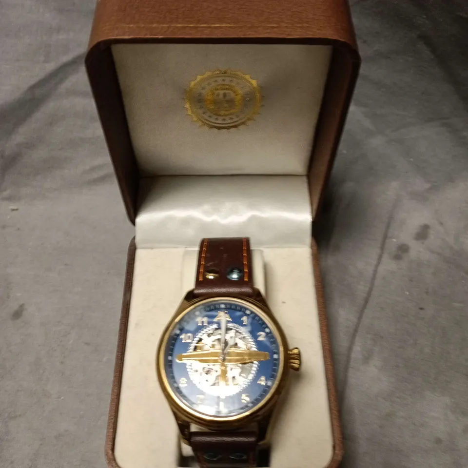 DAMBUSTER'S LANCASTER SKELETON DIAL MECHANICAL WATCH 