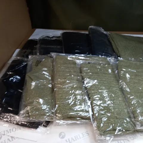 APPROX 10 BLACK AND GREEN CREW NECK JUMPERS