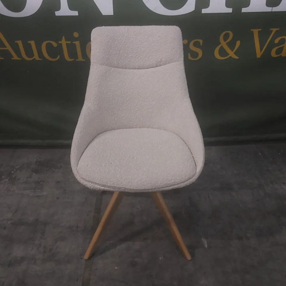 DESIGNER ASHBY BOUCLE ANTHOLOGY SWIVEL DINING CHAIR