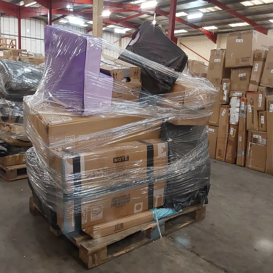 PALLET OF ASSORTED CONSUMER PRODUCTS/FURNITURE PARTS 