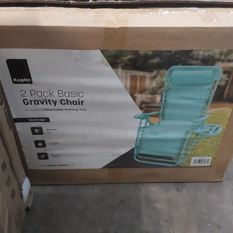BOXED KEPLIN 2 PACK OF PADDED GRAVITY CHAIRS
