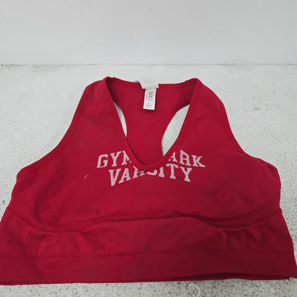 GYMSHARK LIFT VARSITY SEAMLESS TANK TOP – RED, XL