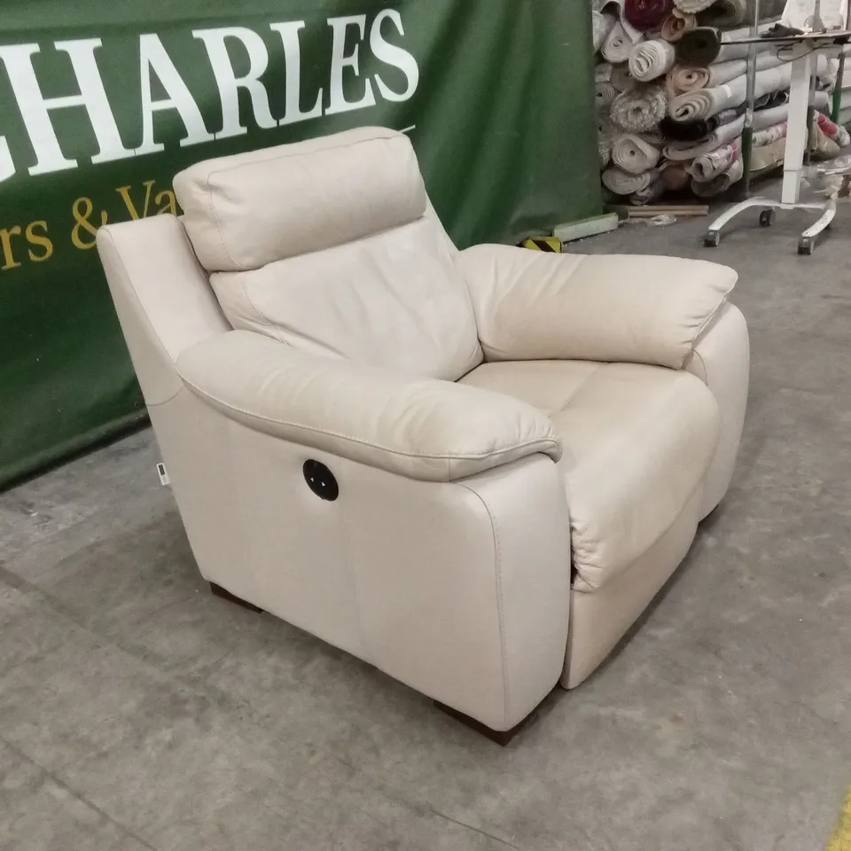 QUALITY DESIGNER FRANCO FERRI LEATHER ELECTRIC RECLINER ARMCHAIR