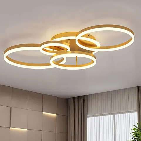 BOXED LIVING AND HOME GOLDEN LOOPS LED CEILING LIGHT (1 BOX)