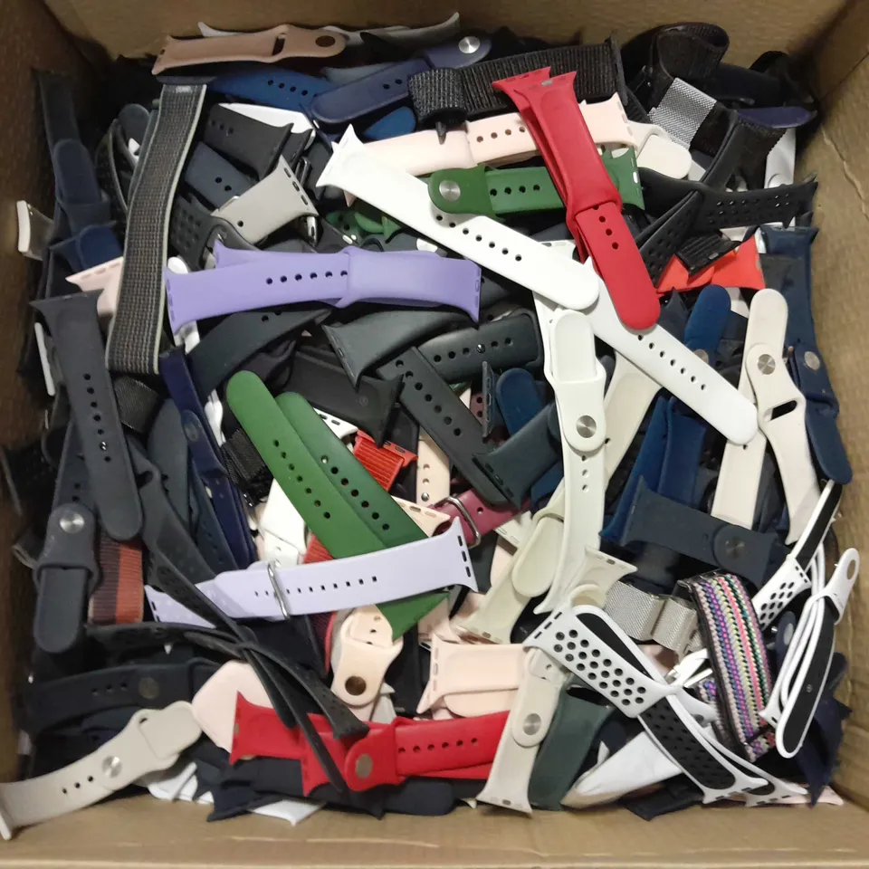 APPROXIMATELY 100 LOOSE SMART WATCH BANDS/STRAPS FOR VARYING MAKES AND MODELS