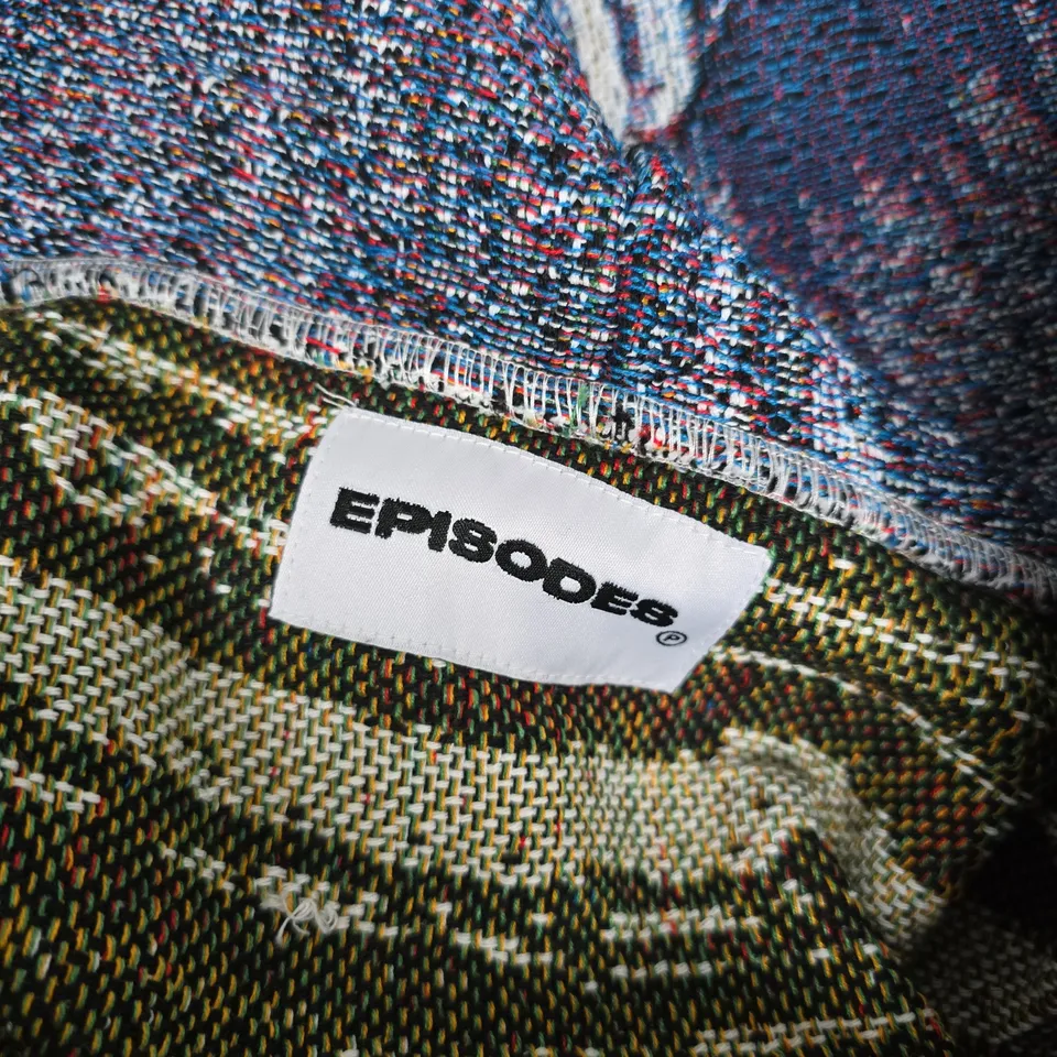 EPISODES MULTICOLOUR KNIT HOODIE JACKET – CAR PRINT, SIZE S (UK SMALL)