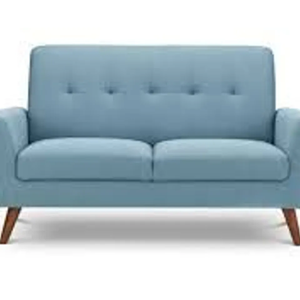 BOXED JULIAN BOWEN MONZA 2 SEATER SOFA - BLUE (1 BOX)