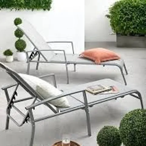 BOXED SET OF 2 ADJUSTABLE LOUNGERS