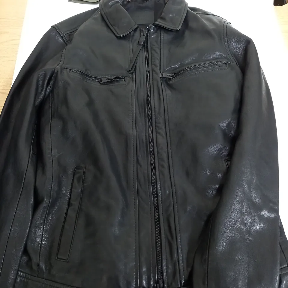 ALL SIANTS LUCK JACKET LEATHER BLACK SIZE XS