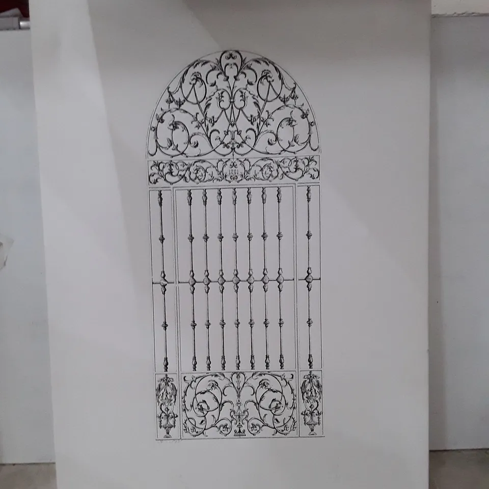 WROUGHT IRON GATE III - WRAPPED CANVAS PRINT