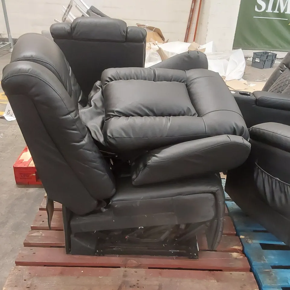 4x DESIGNER FAUX LEATHER ELECTRIC ARMCHAIR PARTS (4 PALLETS)