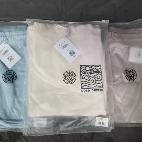 BOX OF APPROXIMATELY 12 BRASS MONKEY CLOTHING ITEMS TO INCLUDE SHORTS AND HOODIES IN VARIOUS COLOURS AND SIZES